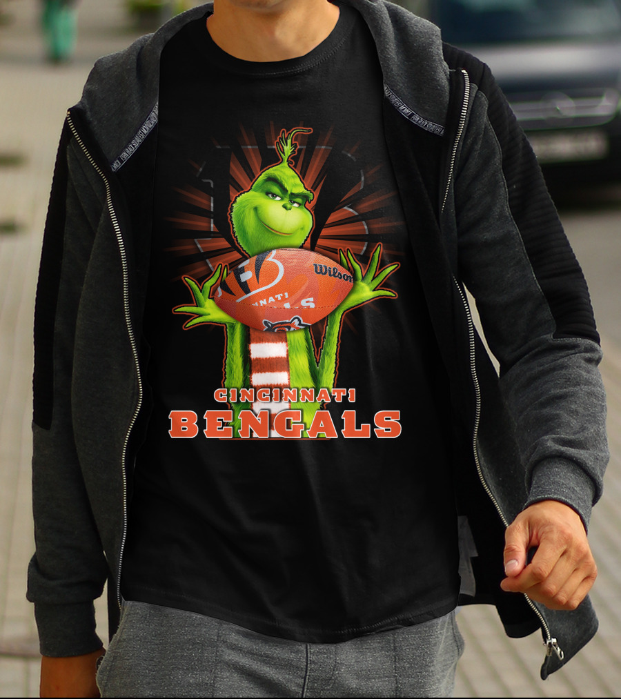 Cincinnati Bengals Grinch Football T-Shirt