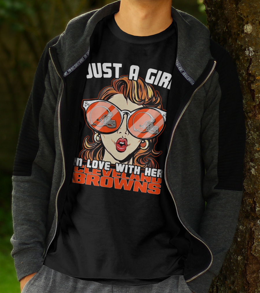 Just A Girl In Love With Her Cleveland Browns T-Shirt