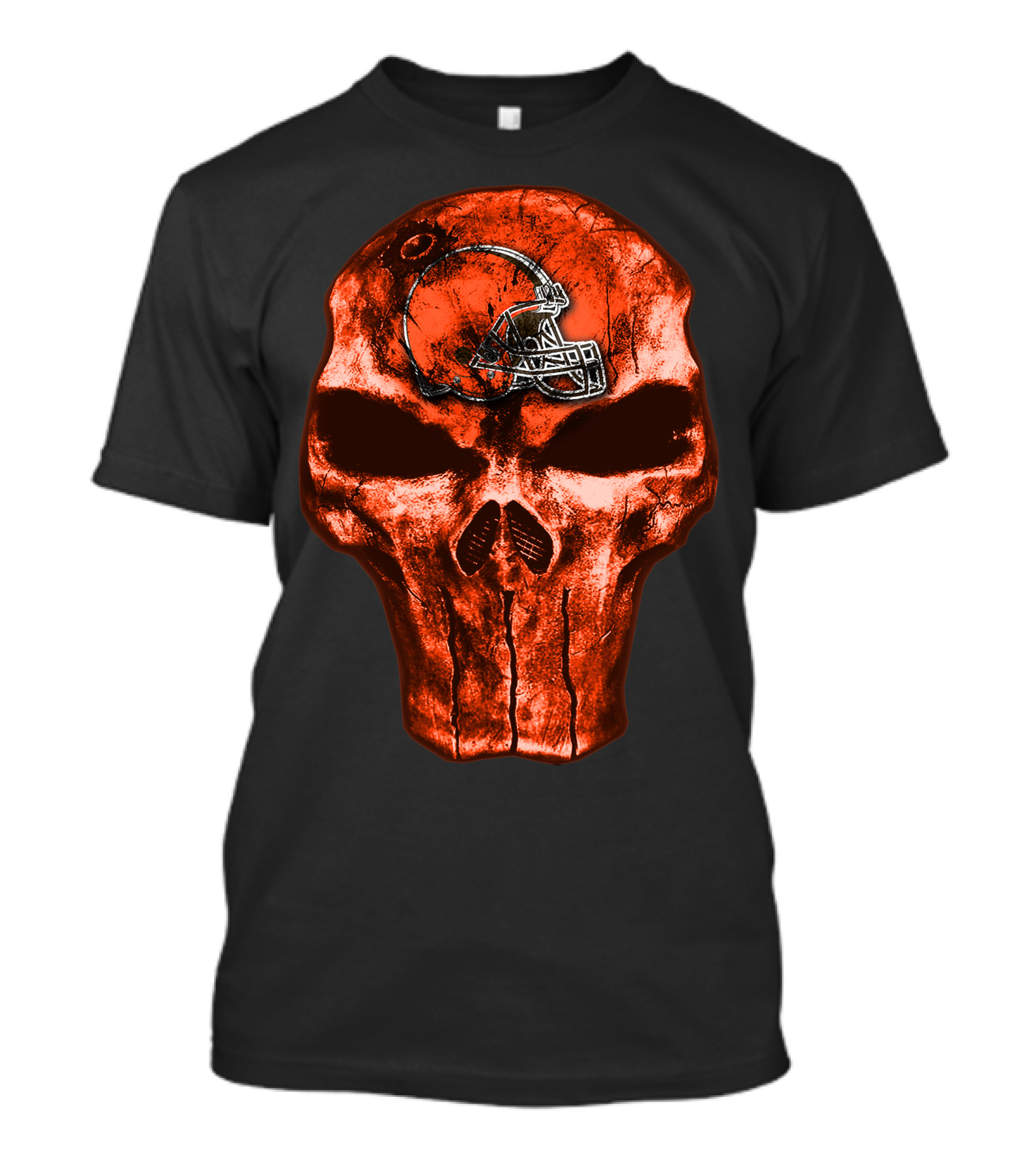 Cleveland Browns Skull Helmet T-Shirt