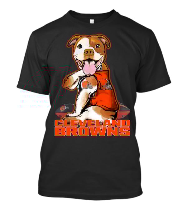 Cleveland Browns Pitbull Football Fan T-Shirt