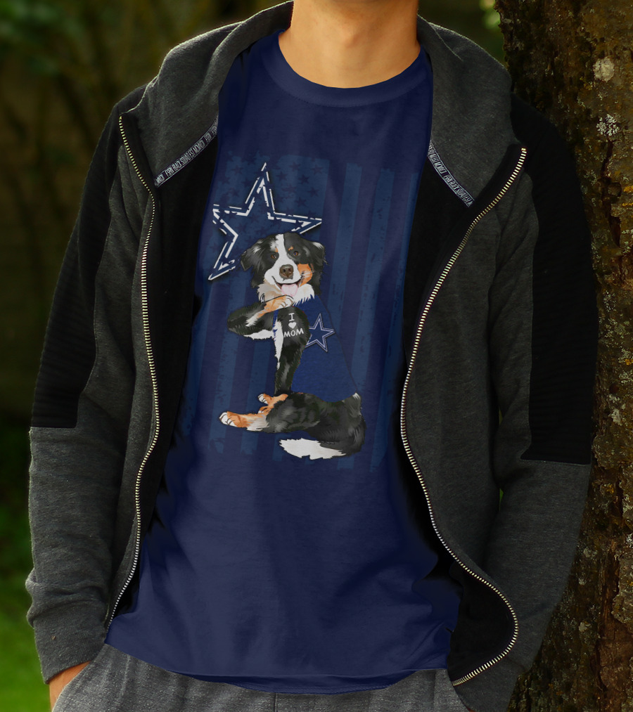 Border Collie I Mom Dallas Cowboys Star T-Shirt