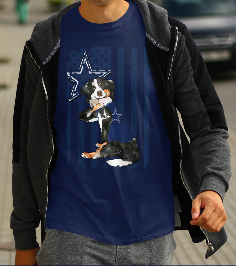 Border Collie I Mom Dallas Cowboys Star T-Shirt