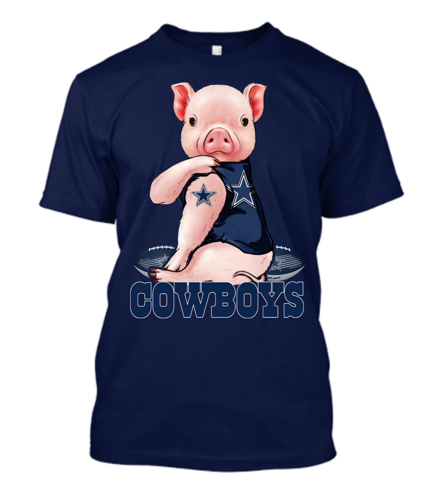 Pig COWBOYS Football Star T-Shirt