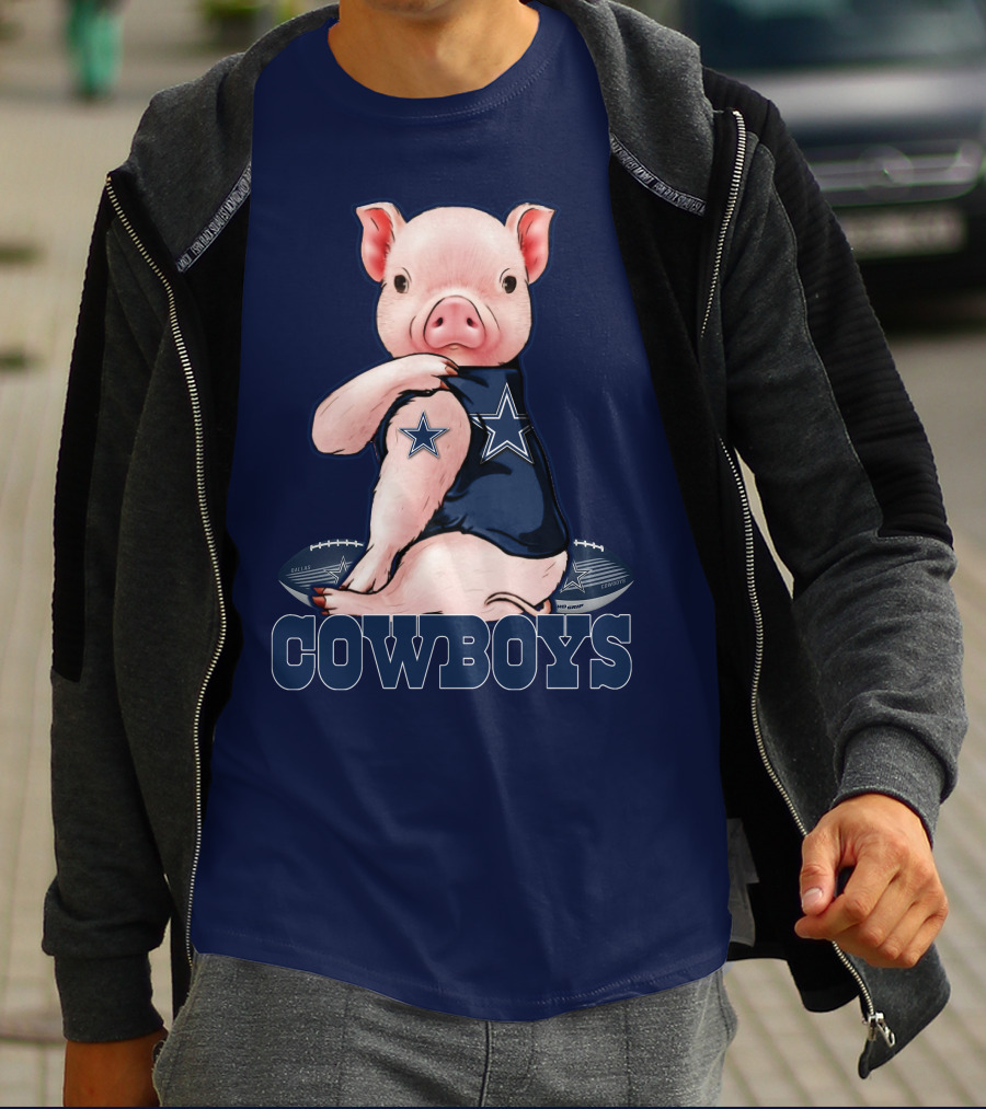 Pig COWBOYS Football Star T-Shirt
