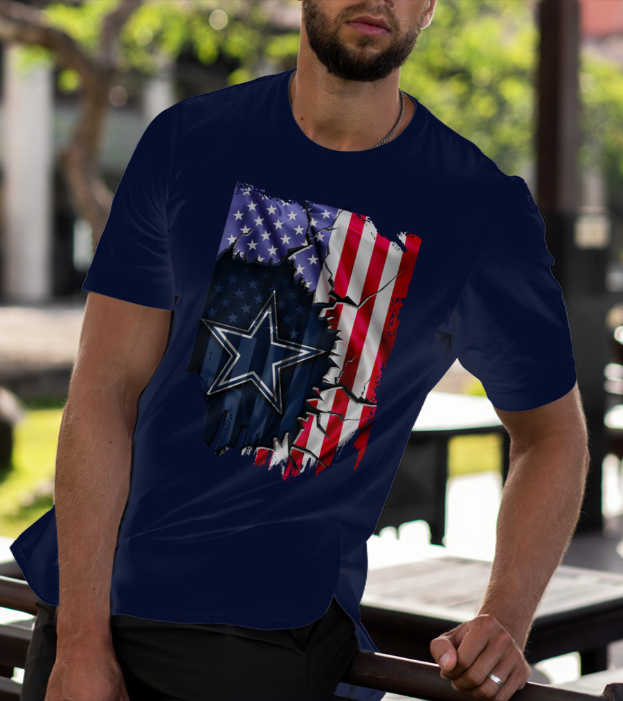 American Flag Dallas Cowboys Star T-Shirt
