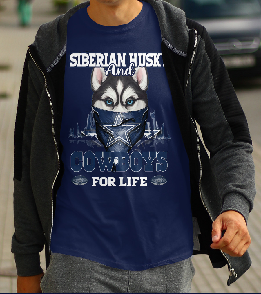 Siberian Husky And Cowboys For Life T-Shirt