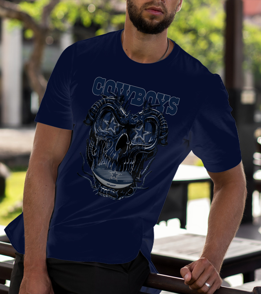 COWBOYS Dragonskull Dallas Football Helmet T-Shirt