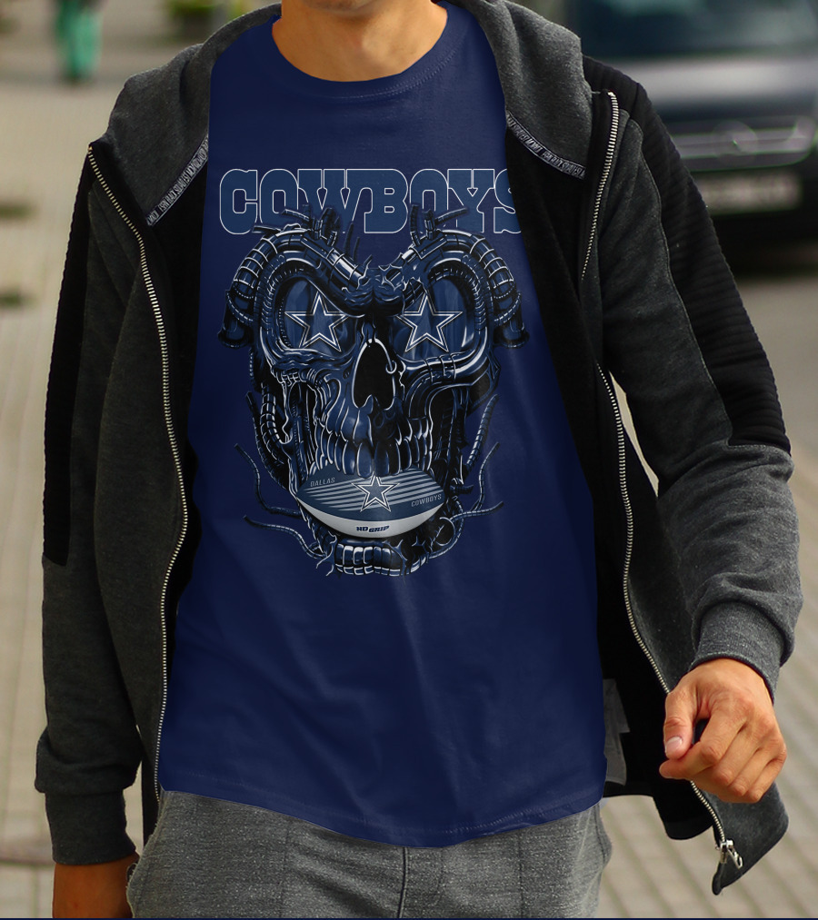 COWBOYS Dragonskull Dallas Football Helmet T-Shirt