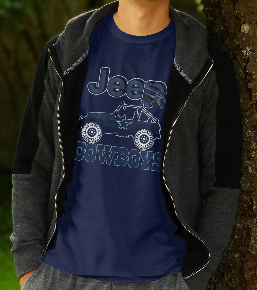 Jeep Dallas Cowboys Star Logo Off-Road Vehicle Fan Gear T-Shirt