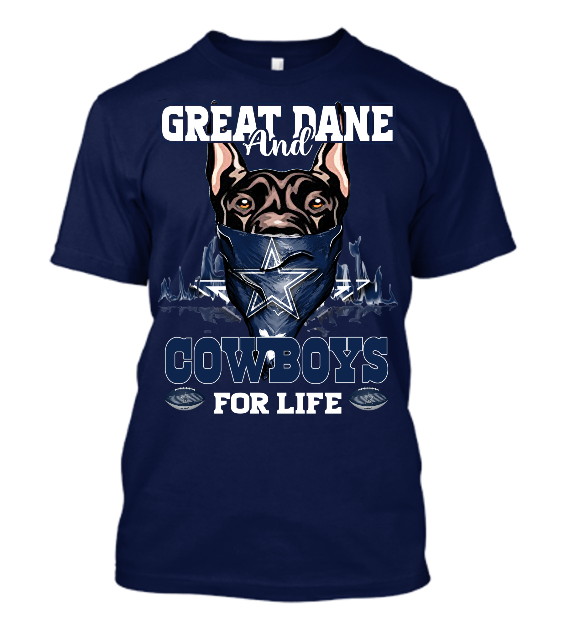 Great Dane And Cowboys For Life T-Shirt