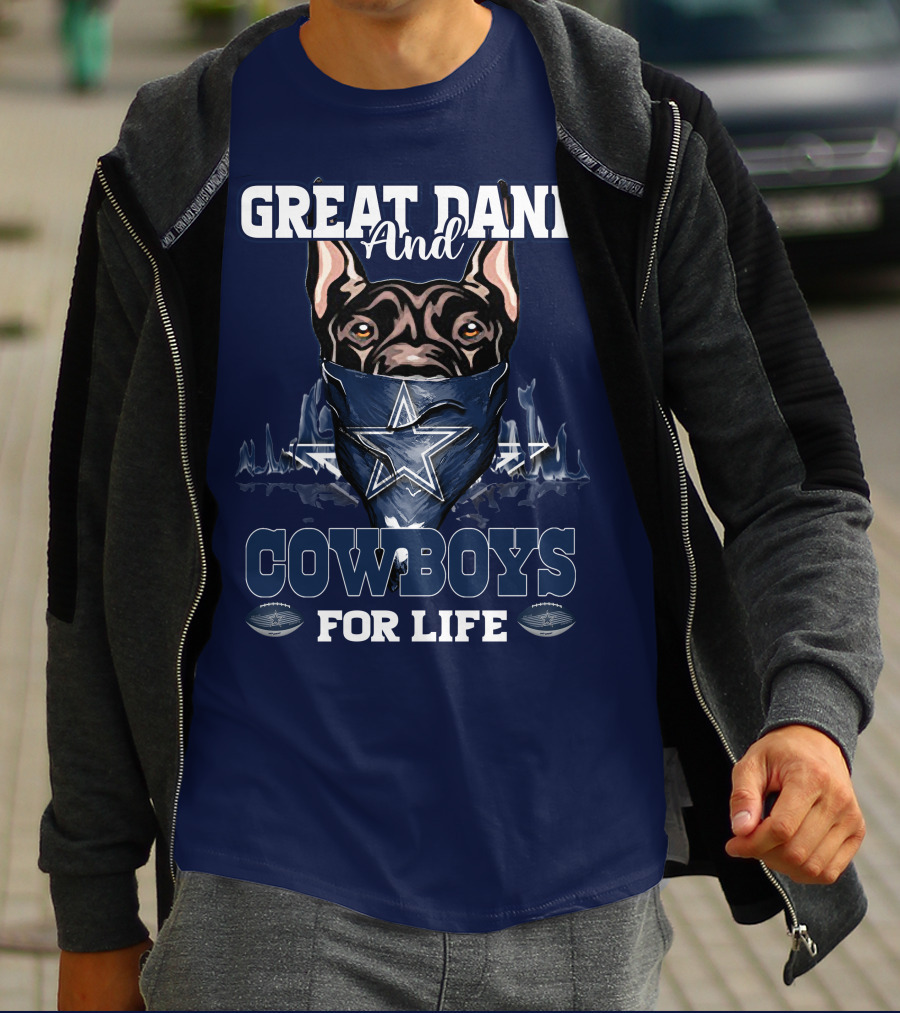 Great Dane And Cowboys For Life T-Shirt