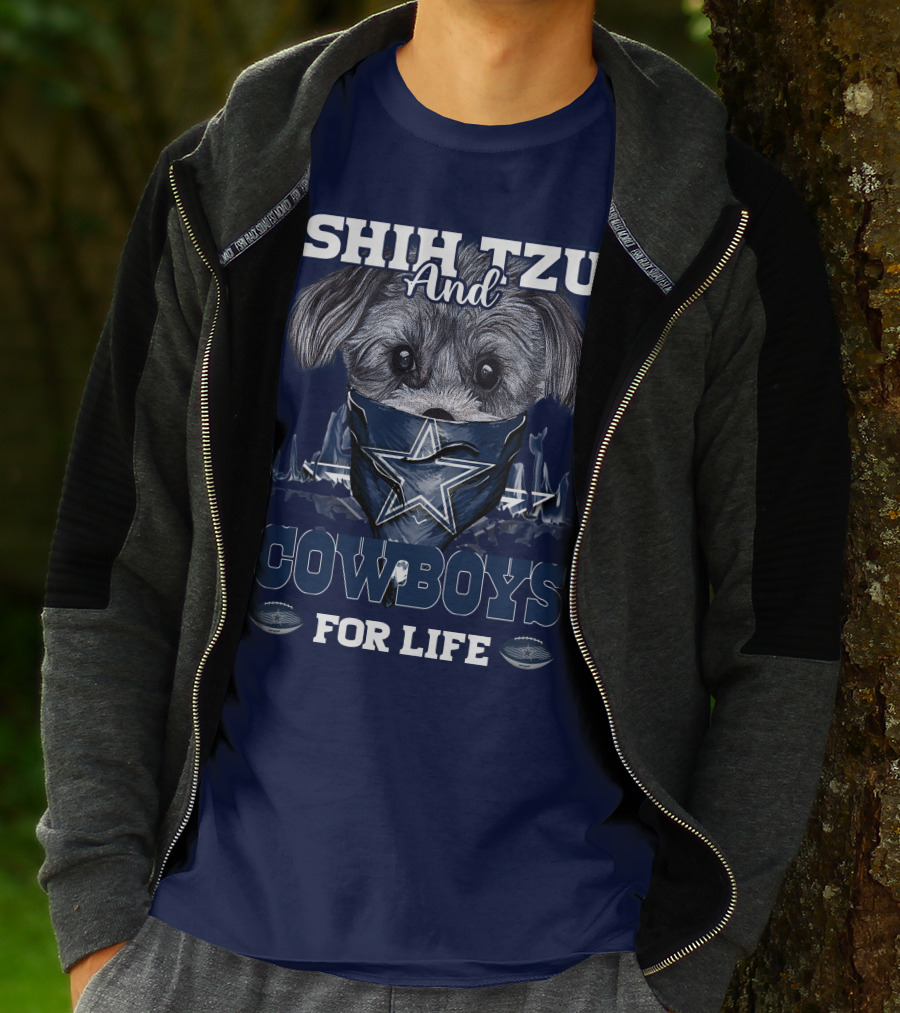 SHIH TZU And COWBOYS For Life T-Shirt