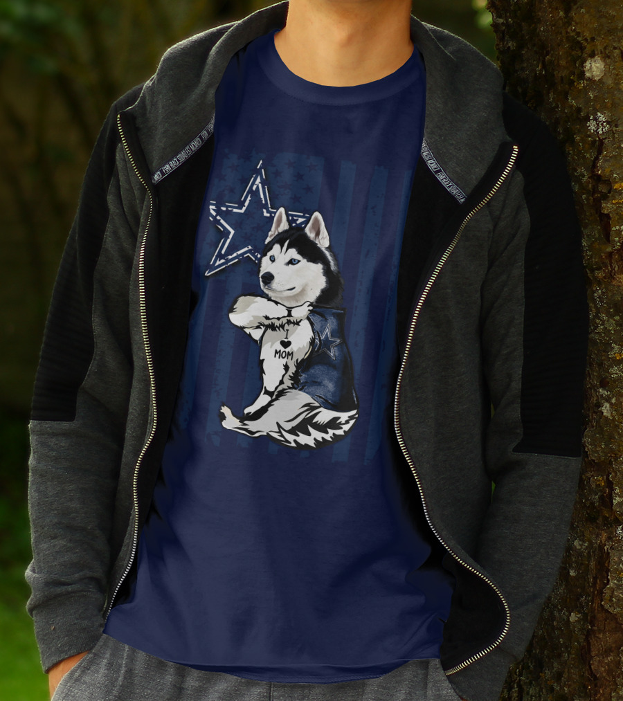 Siberian Husky Dallas Cowboys Star Mom T-Shirt