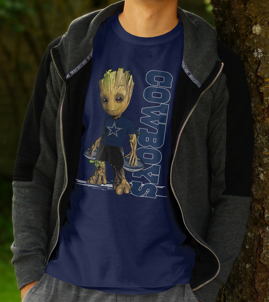 Groot Dallas Cowboys Star Fan T-Shirt