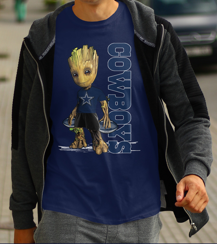 Groot Dallas Cowboys Star Fan T-Shirt