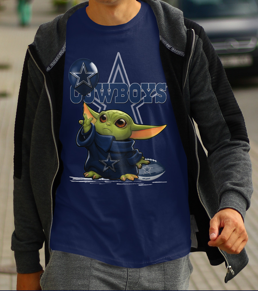 Yoda Dallas Cowboys Star Football Fan T-Shirt