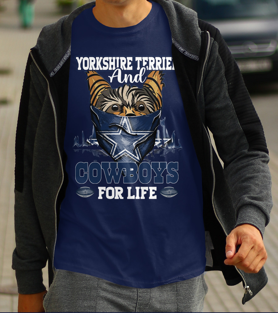 Yorkshire Terrier And Cowboys For Life T-Shirt