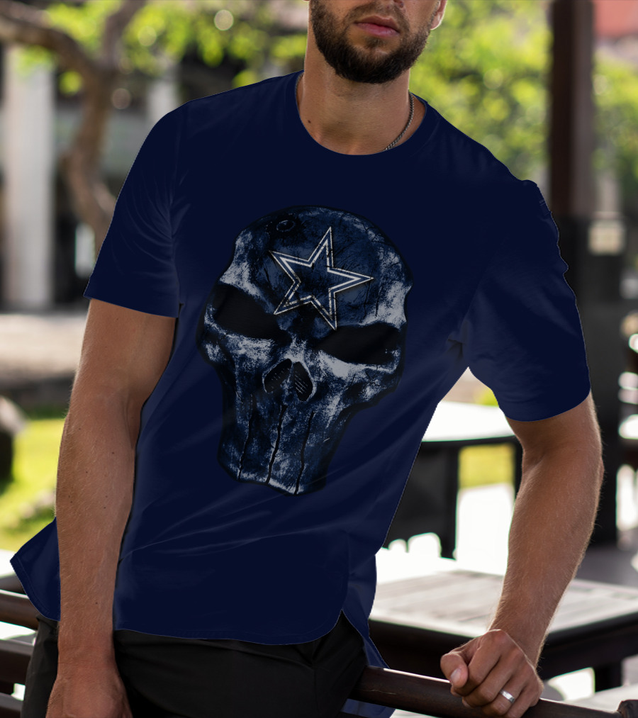 Dallas Cowboys Skull Star Emblem T-Shirt