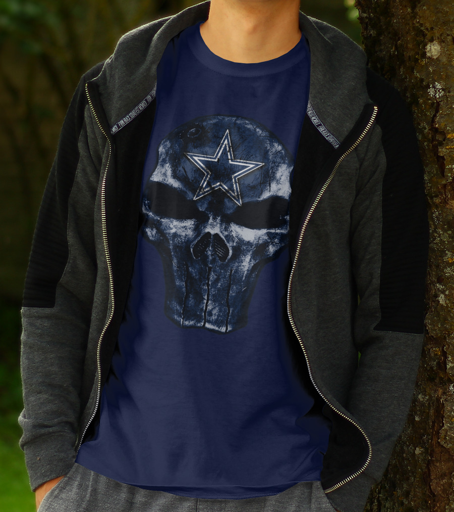 Dallas Cowboys Skull Star Emblem T-Shirt