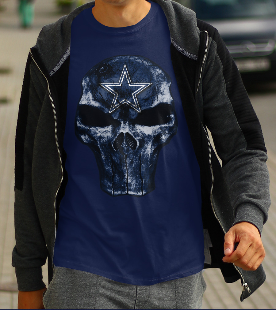 Dallas Cowboys Skull Star Emblem T-Shirt