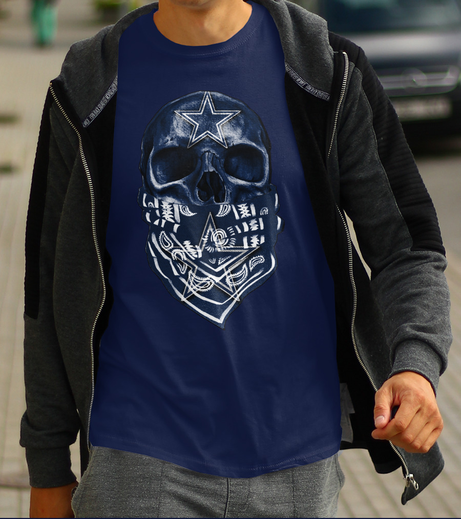 Dallas Cowboys Skull Bandana T-Shirt