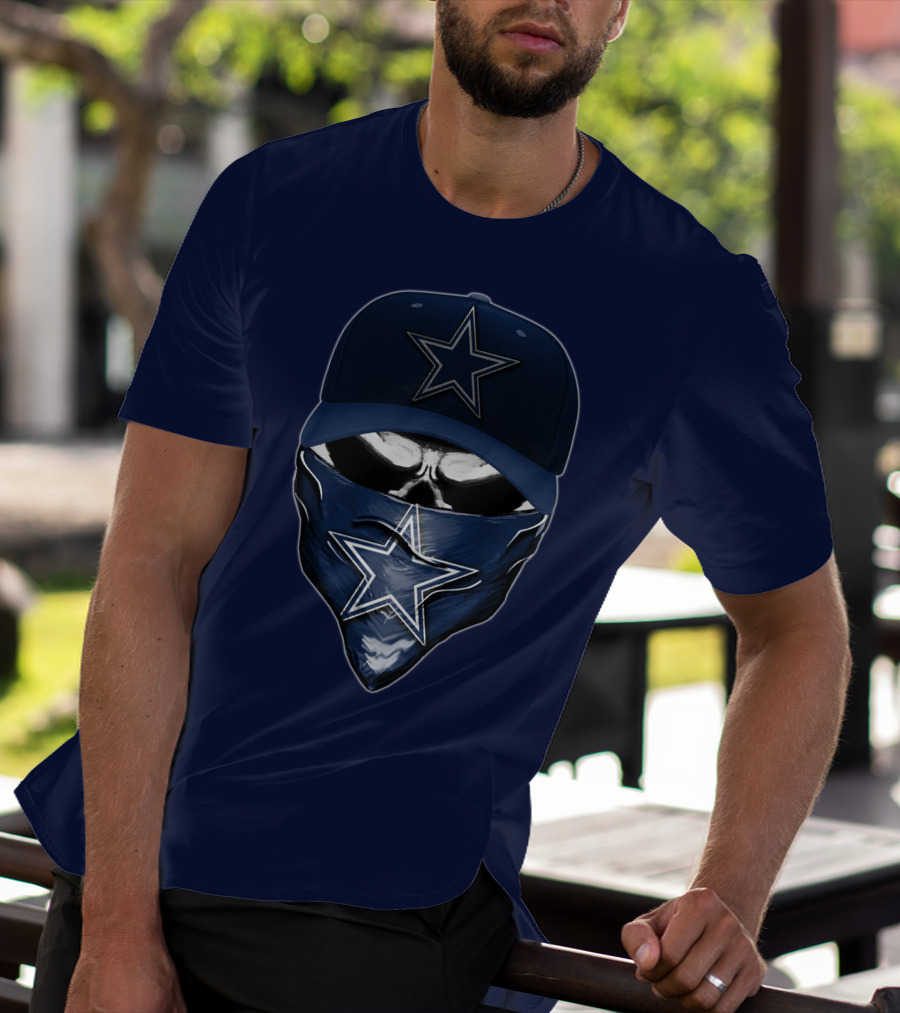 Dallas Cowboys Skull Star Logo Fan Gear T-Shirt