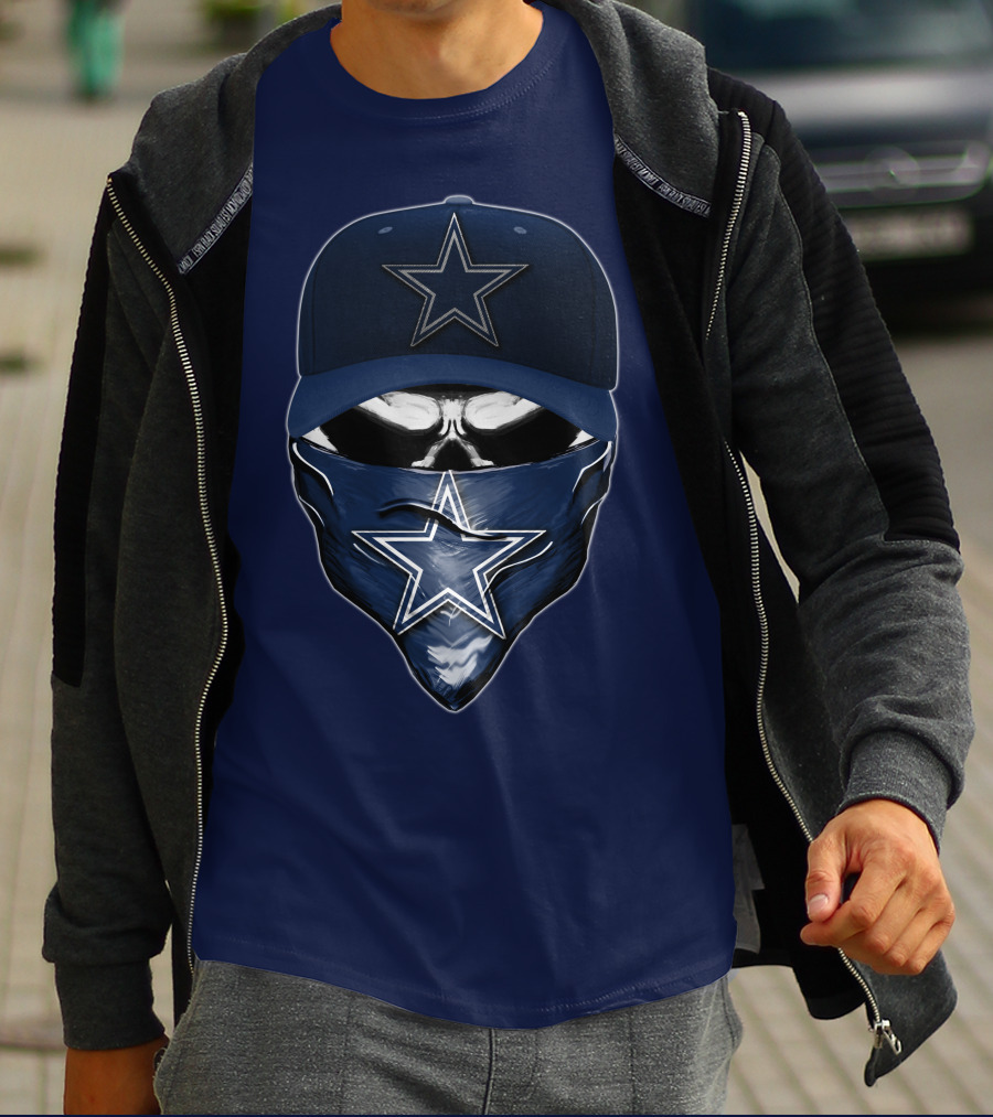 Dallas Cowboys Skull Star Logo Fan Gear T-Shirt