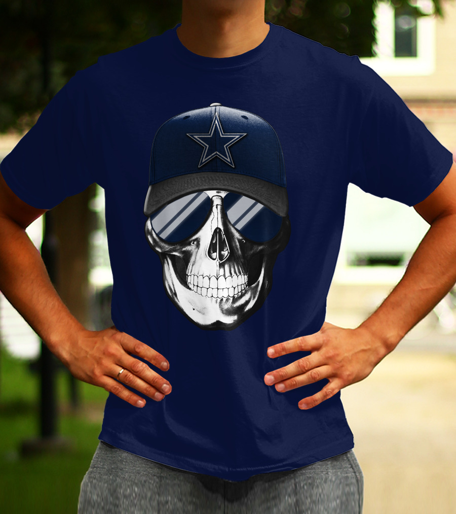Skull Dallas Cowboys Star Hat Sunglasses T-Shirt
