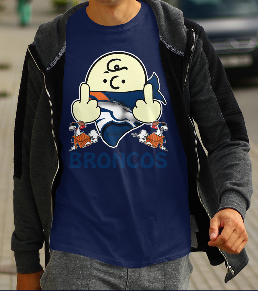 Denver Broncos 28 Iconic Cartoon Characters And Football Team T-Shirt