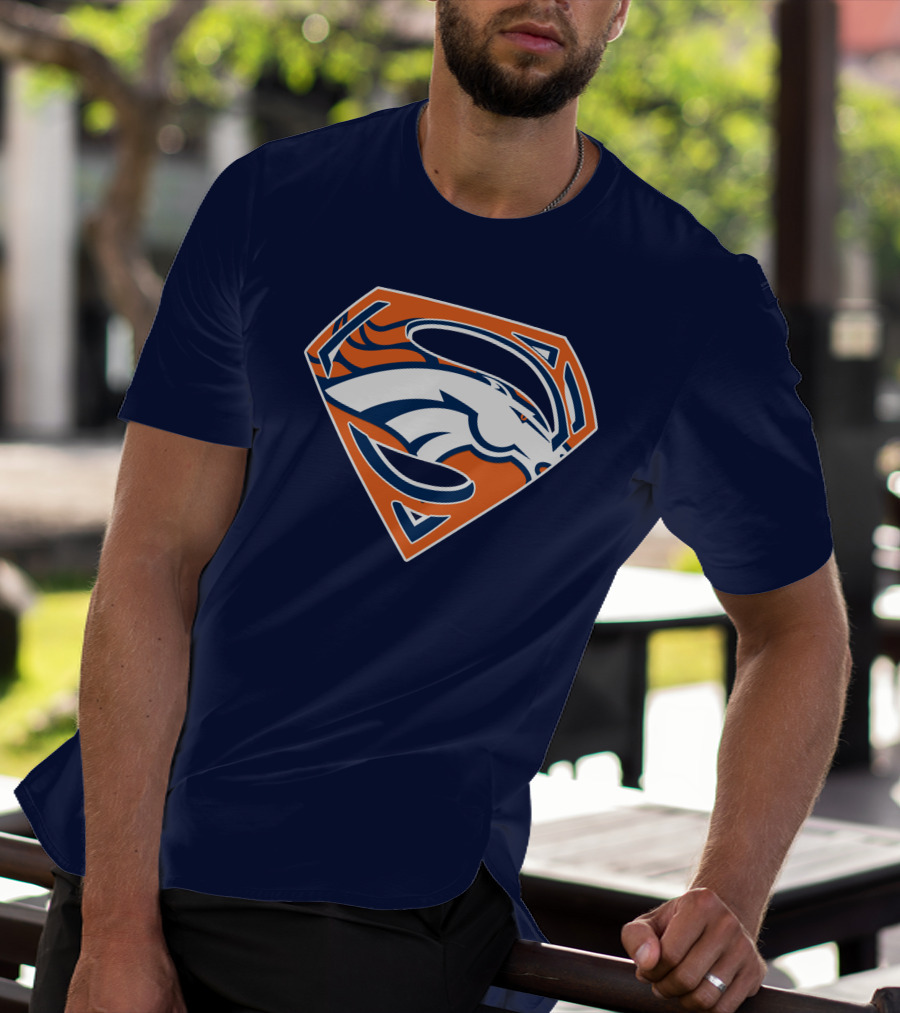 Denver Broncos Superhero Logo T-Shirt