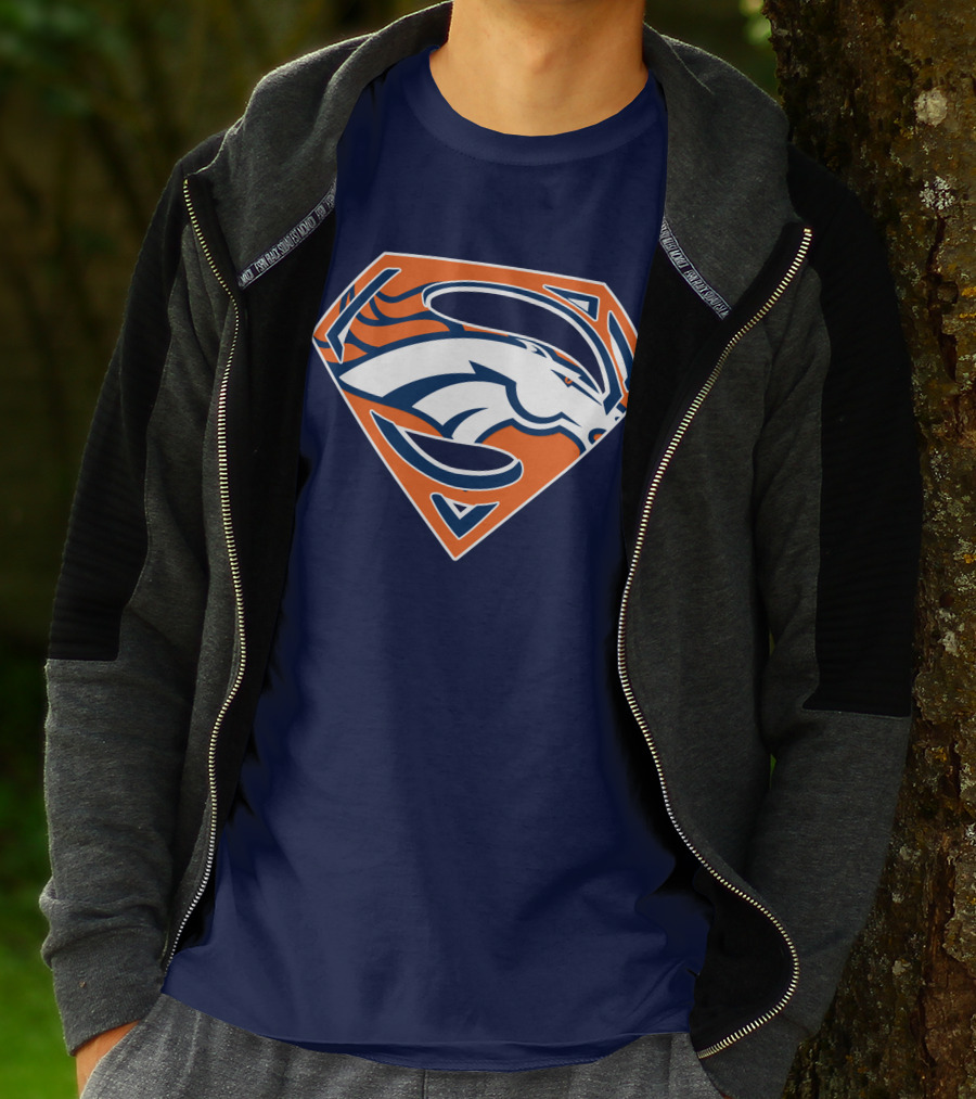 Denver Broncos Superhero Logo T-Shirt