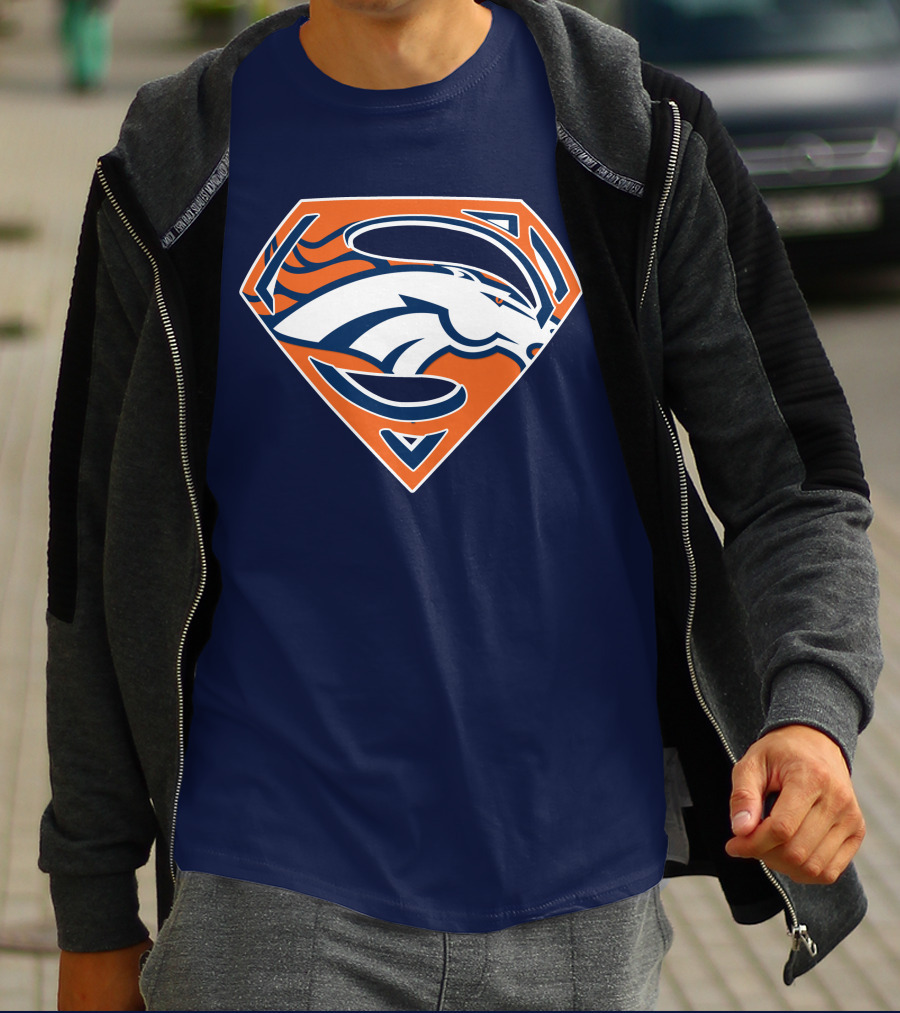 Denver Broncos Superhero Logo T-Shirt