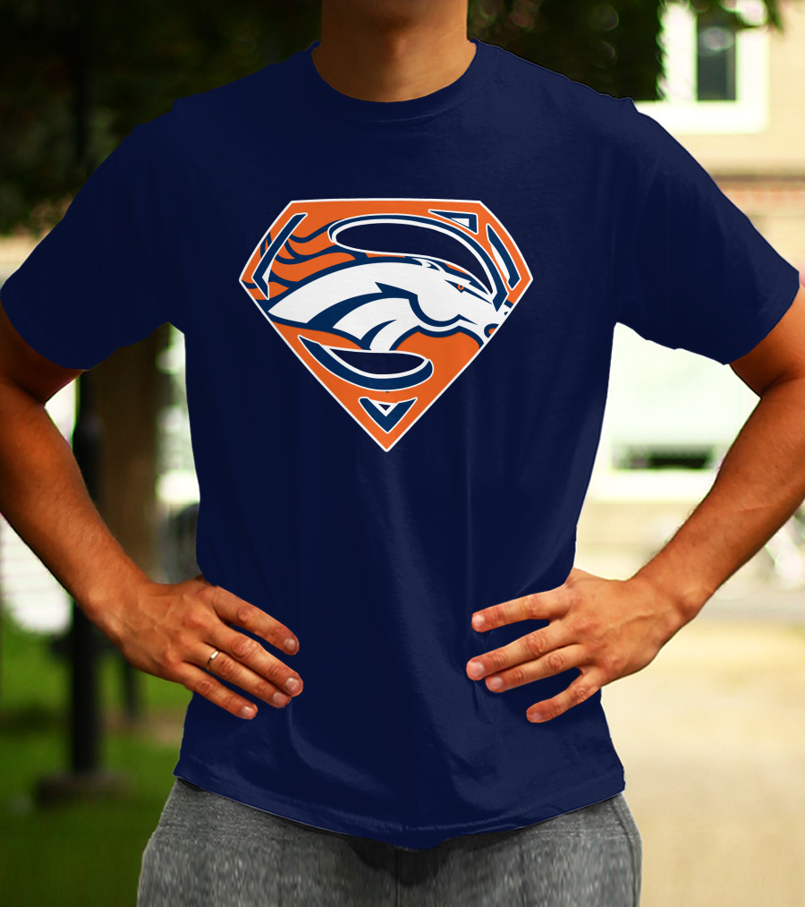 Denver Broncos Superhero Logo T-Shirt