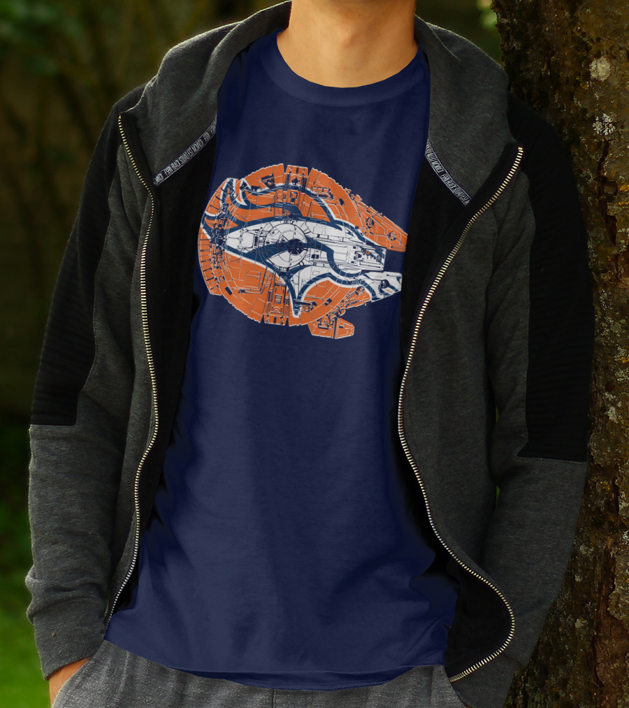 Denver Broncos Star Wars Millennium Falcon T-Shirt