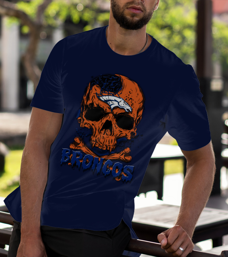 Broncos Skull Design Featuring Team T-Shirt