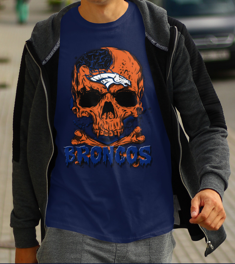 Broncos Skull Design Featuring Team T-Shirt