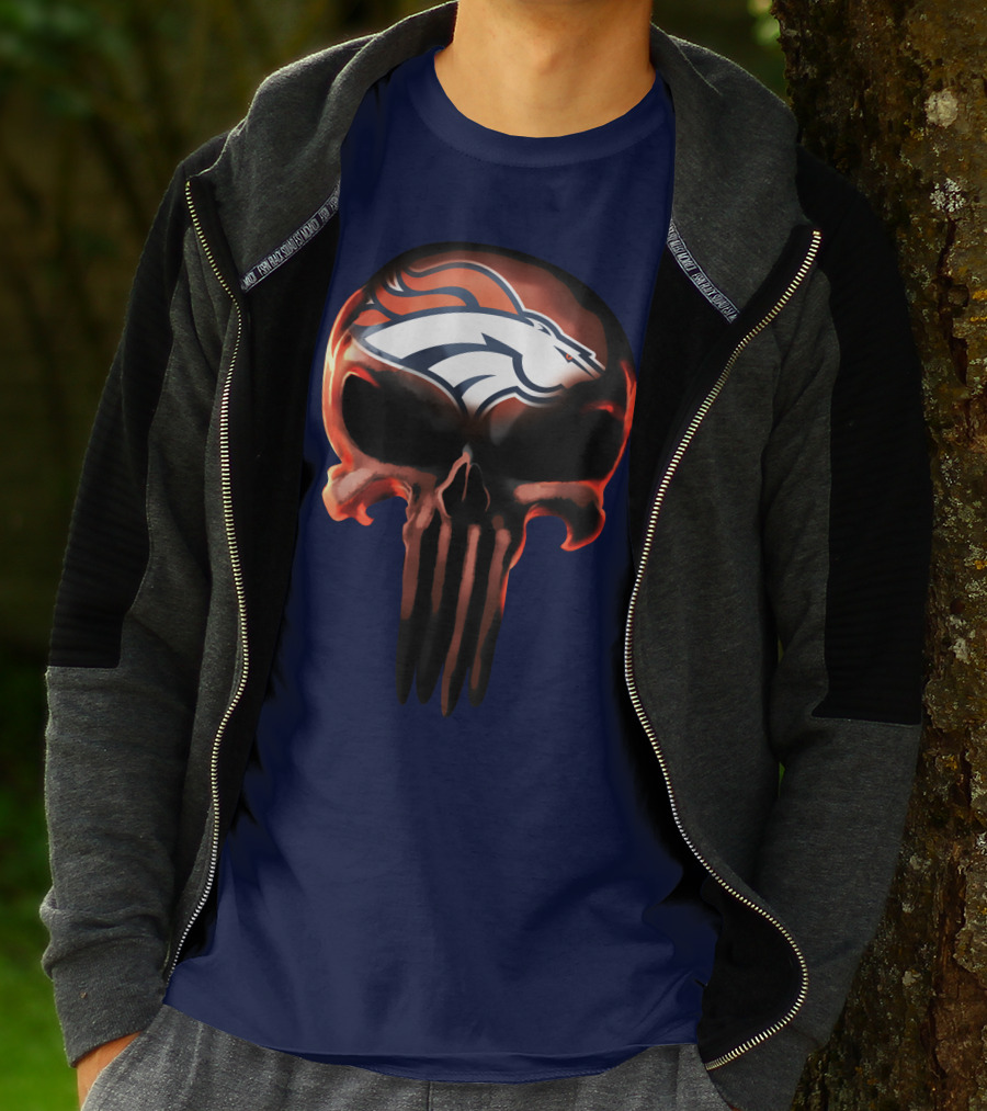 Denver Broncos Skull T-Shirt