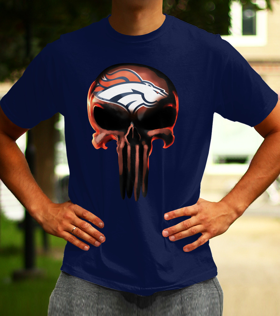 Denver Broncos Skull T-Shirt