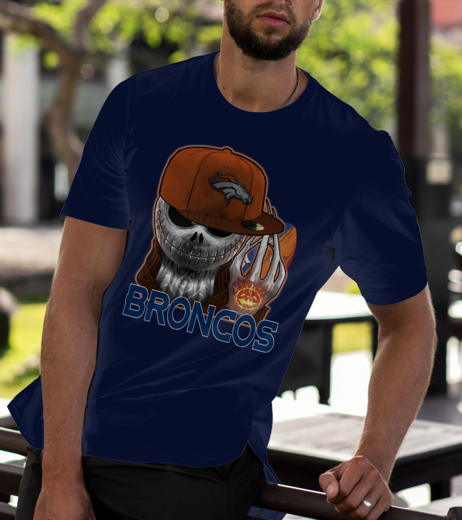 Jackskull Broncos Halloween T-Shirt