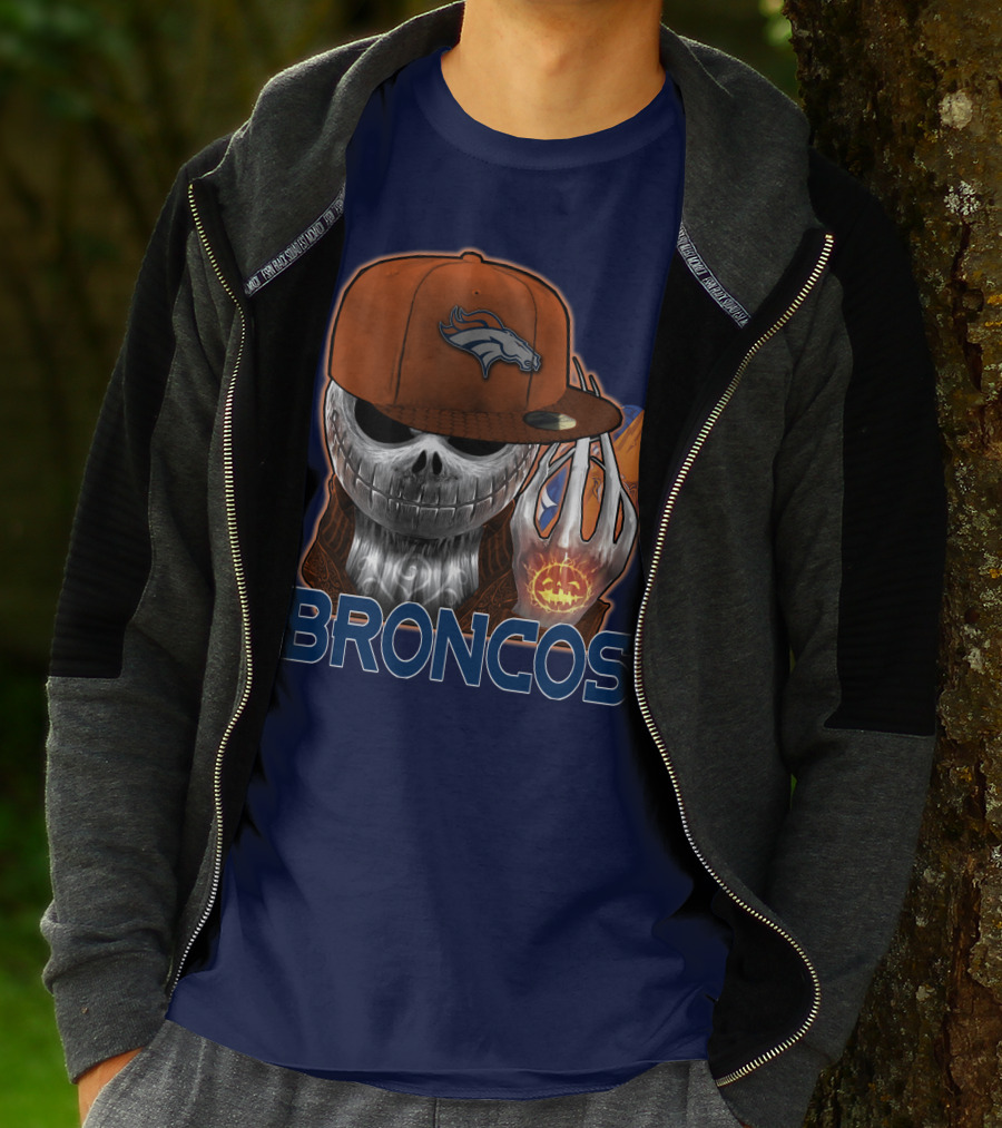 Jackskull Broncos Halloween T-Shirt