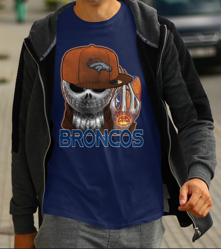 Jackskull Broncos Halloween T-Shirt