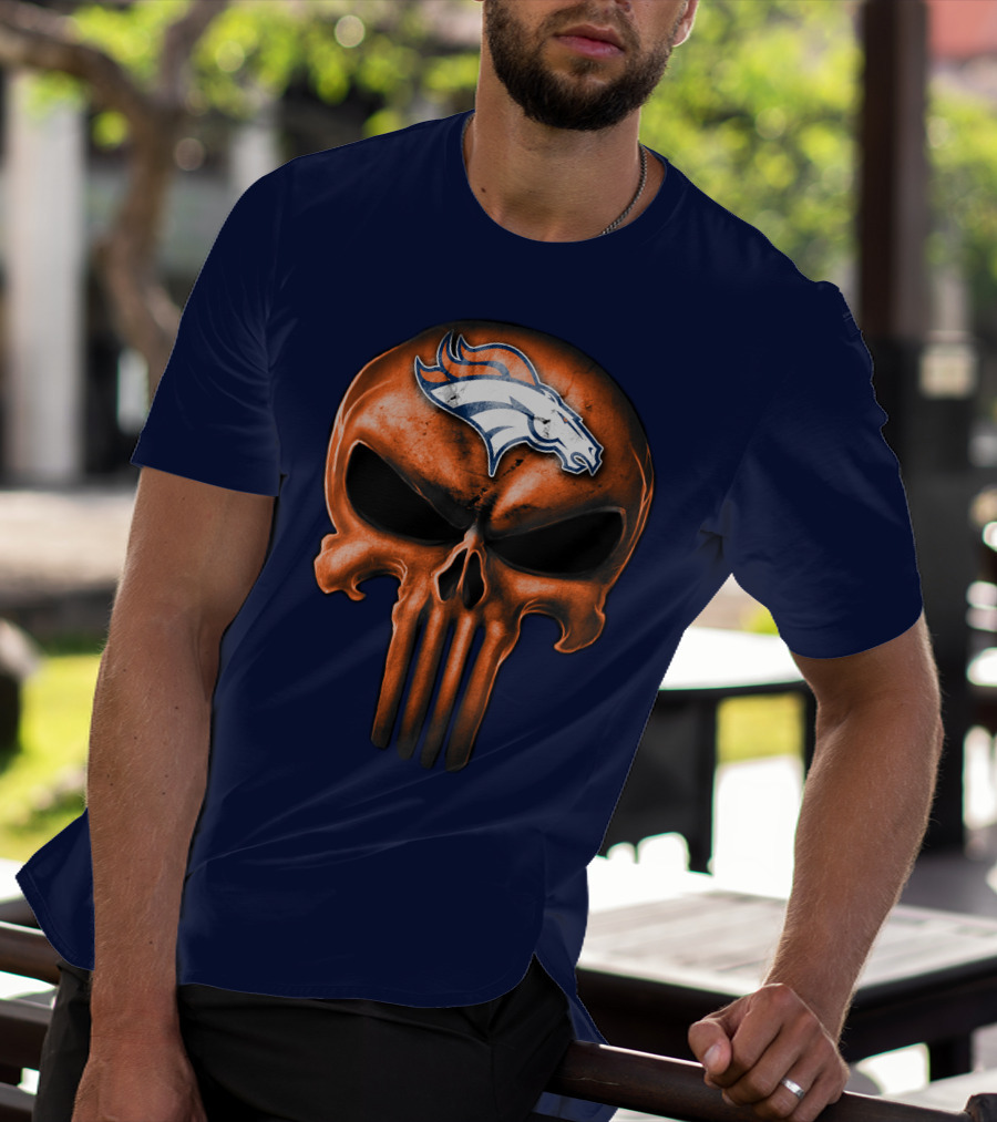 Skull Denver Broncos T-Shirt