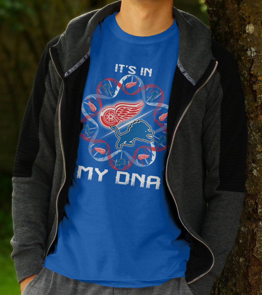 Detroit Lions Red Wings It's In My Dna T-Shirt