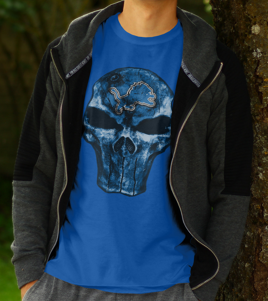 Detroit Lions Skull T-Shirt