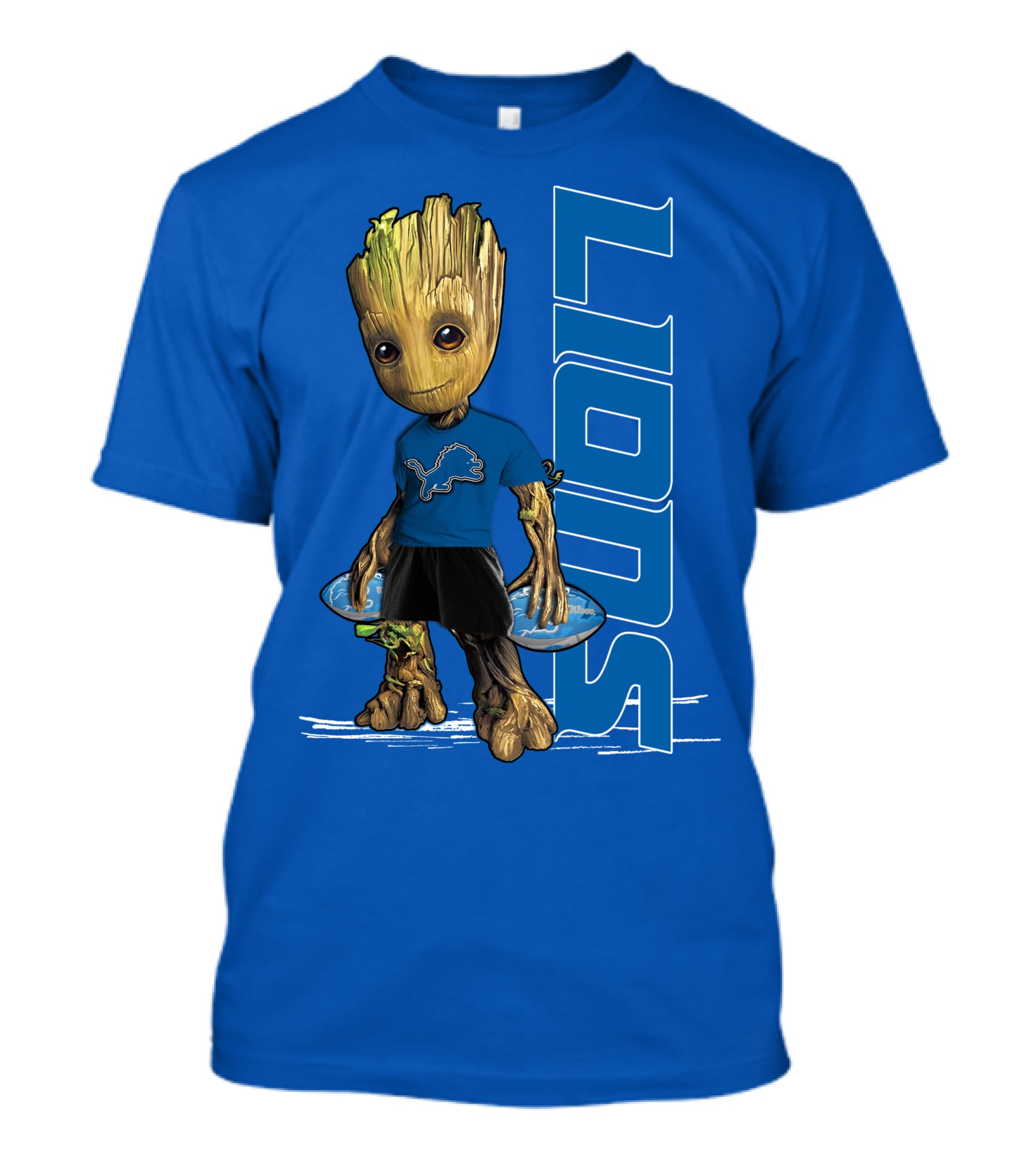 Groot Detroit Lions NFL Team Groot T-Shirt