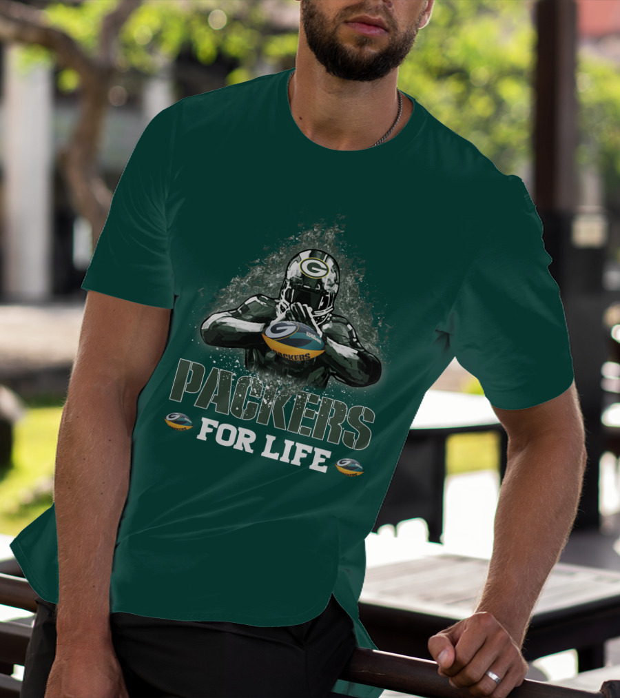 Packers For Life Green Bay Football Fan T-Shirt