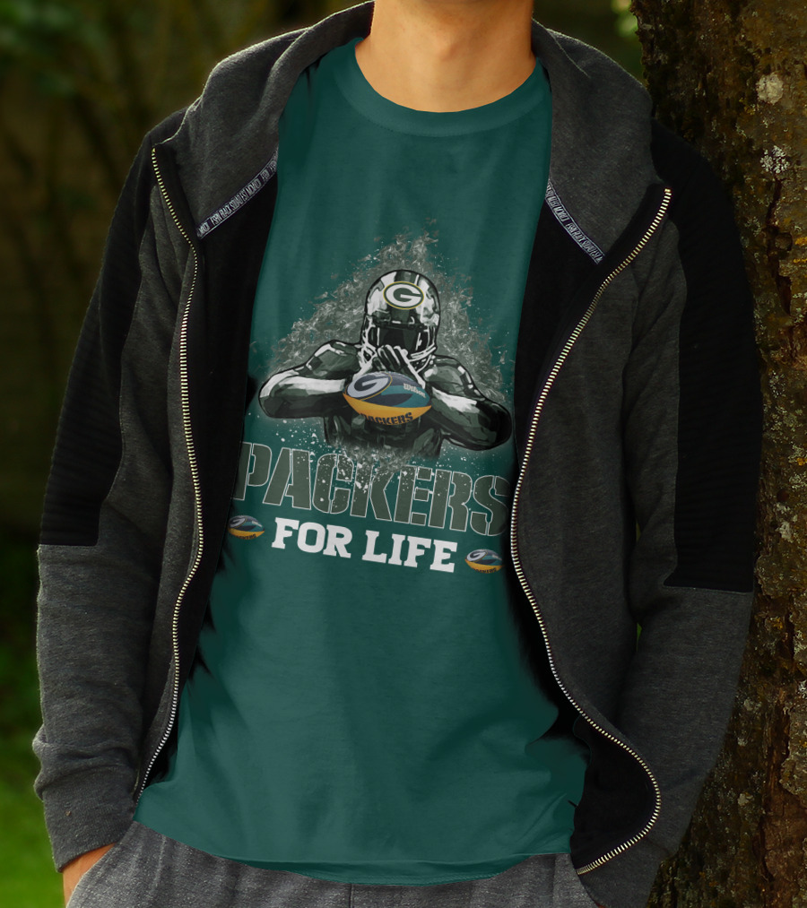 Packers For Life Green Bay Football Fan T-Shirt
