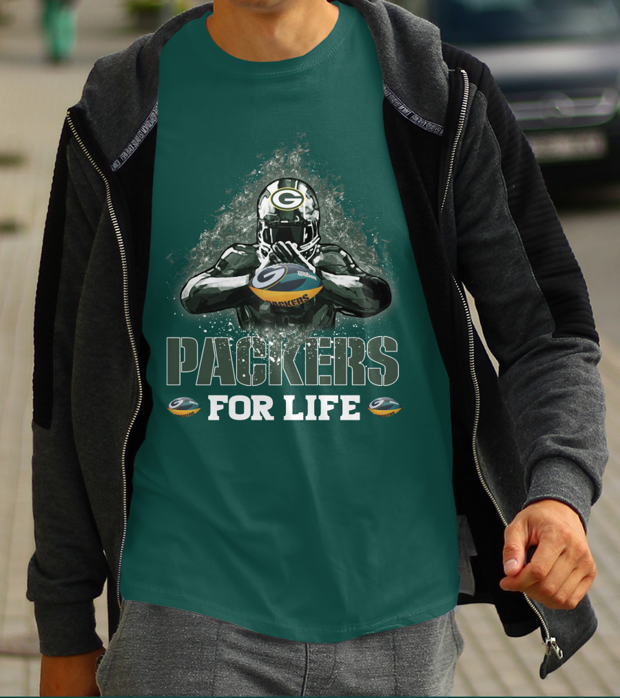 Packers For Life Green Bay Football Fan T-Shirt