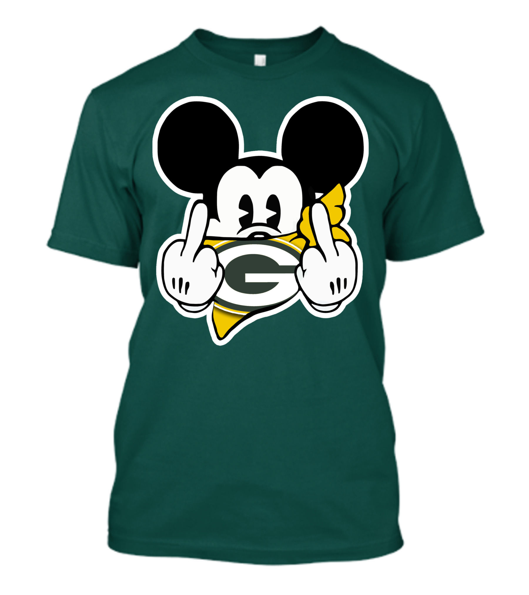 Green Bay Packers Mickey Gesture Fandom T-Shirt