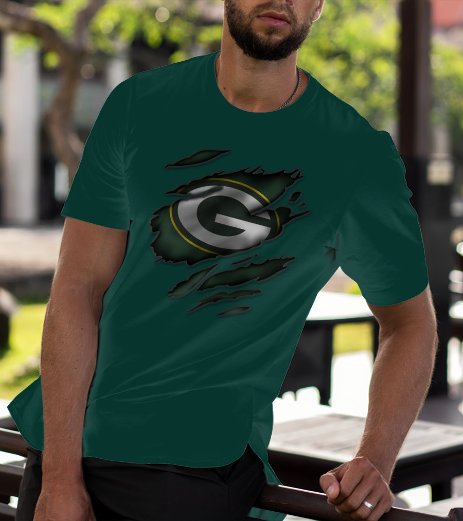 Green Bay Packers Iconic G Logo Tear-Away T-Shirt